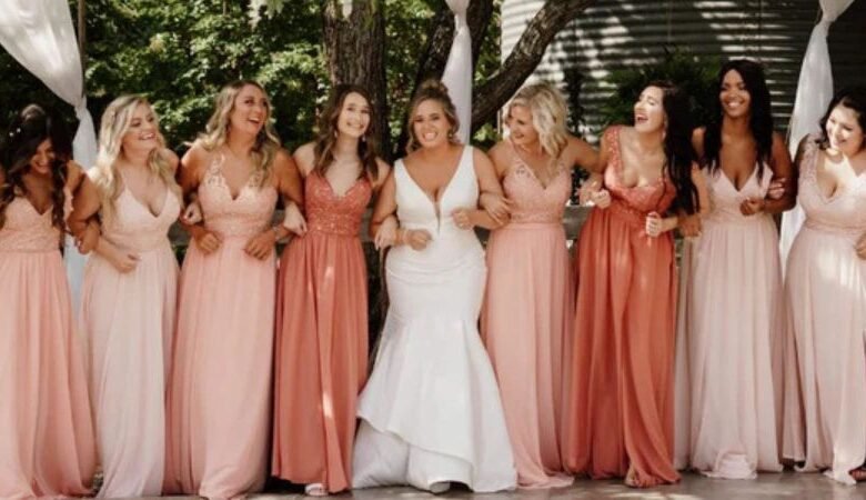 blush wedding dress