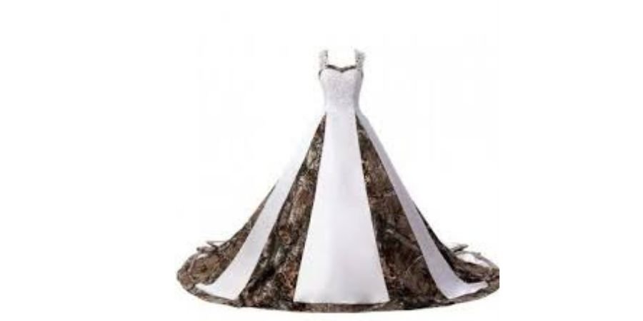 camo wedding dress