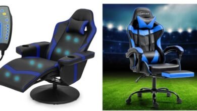 blue gaming chair